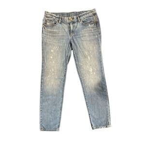 Loft Lean Boyfriend Jeans with Distressing Size 6